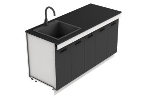 M-1500Wa middle outdoor kitchen module with sink and storage